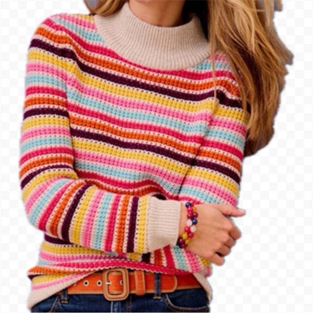 Talbots Happy Stripes Sweater NWOT